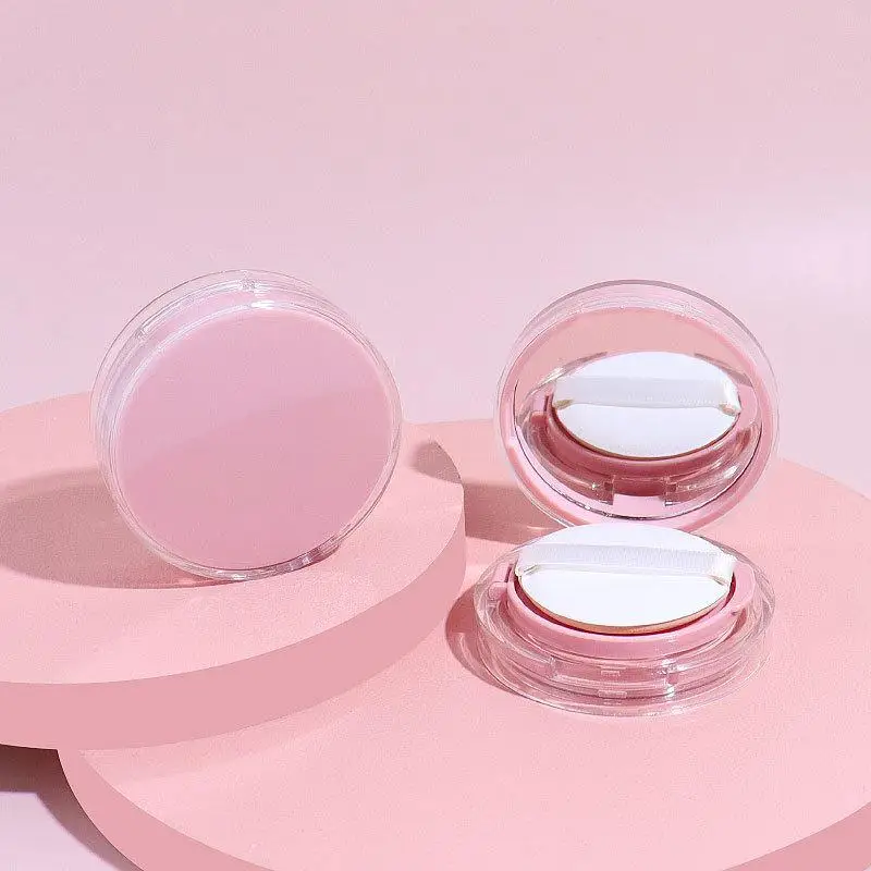 DIY-doos met spiegel met spons Make-up gereedschap BB Cream Cosmetische Case Container Draagbare Foundation Lege luchtkussen Bladerdeegdoos