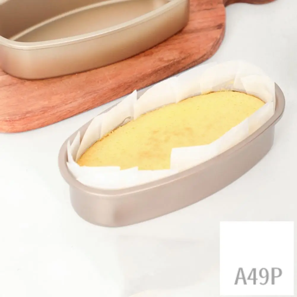 

P4-3 Pieces Non Stick Oval Shape Cake Pan Cheesecake Loaf Bread Mold Baking Tray For Oven And Baking