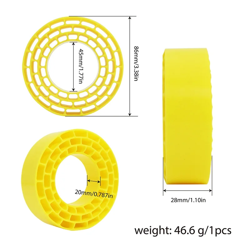 RC Car 1.55 Inch Tires Silicone Rubber Insert Foam For 95-97Mm 1.55 Inch Tire Upgrade Parts