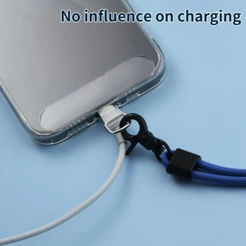 Transparent Mobile Phone Lanyard Gasket Tabs Anti-Loss TPU Rope Card Cord For Moblie Phone Hanging Strap Patches