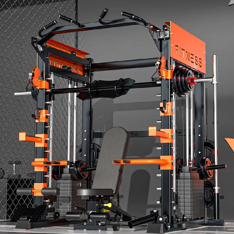 Multifunctional One Smith Machine Integrated Trainer Strength Station Family Fitness Equipment Squat Bird Gantry Frame