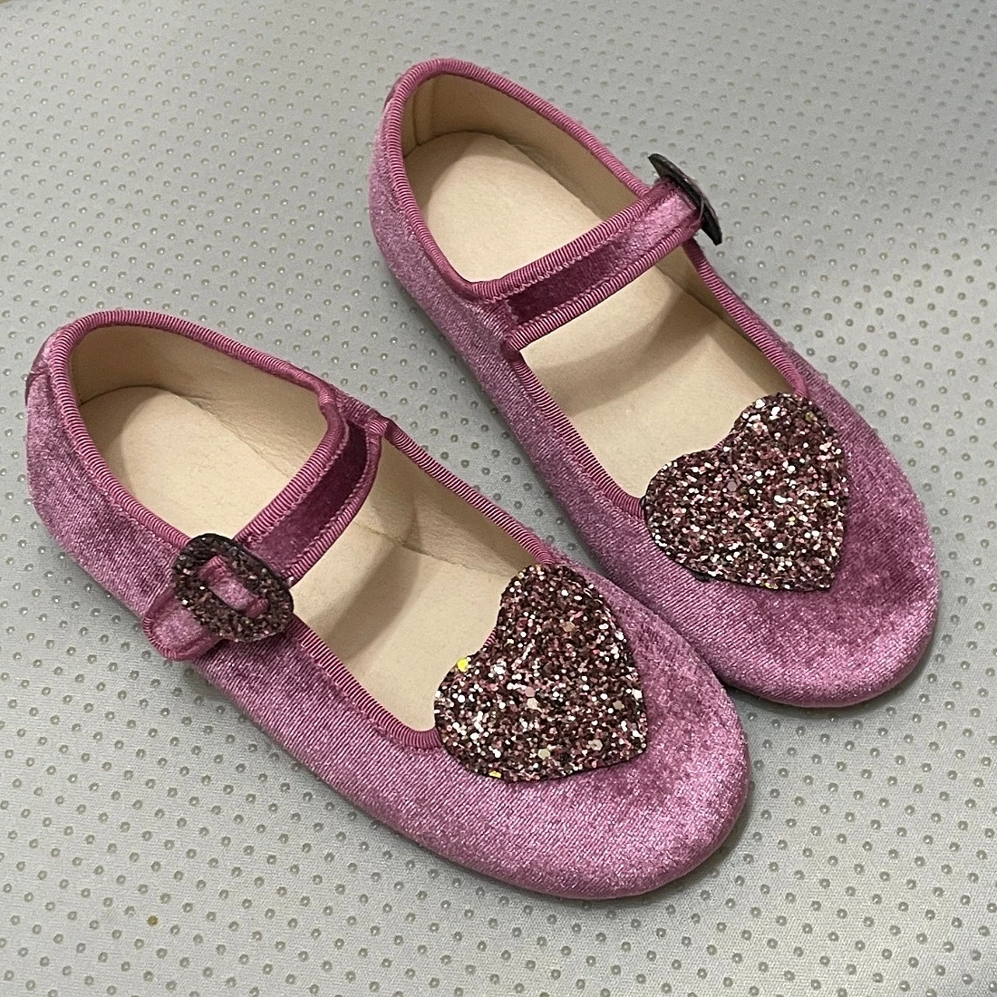 Jinyu New Shoes Children's Princess Shoes Outdoor Performance Women's Velvet Decoration Heart Shape Girl's