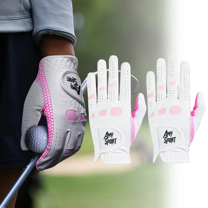 

Нескользящие женские перчатки для гольфа, комплект из 2 штук для игроков в гольф для левой и правой руки, всепогодные и удобные перчатки для серьезных выступлений
