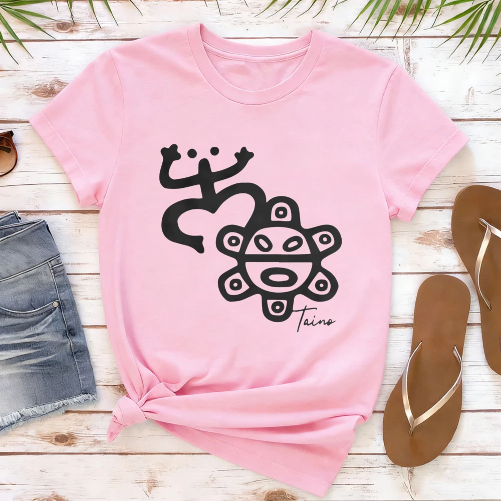 Puerto Rico Taino T-Shirt Coqui Frog Shirts Taino Symbol Shirt Puerto Ricans Gift Clothing Women Casual Fashion Cotton Tee Tops