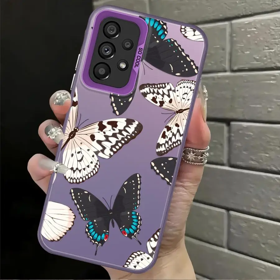 Phone Cover Case for Samsung Galaxy A31 A24 A25 A35 A13 A14 A21s A23 A17 A20s A15 A16 A34 A26 A12 Creative Butterfly 