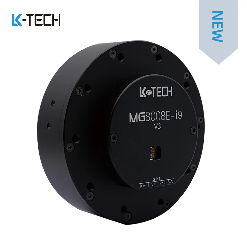 BLDC-reductor de placa plana, codificadores duales, motores para brazo mecánico, robot AGV, coche, novedad de MG8008E-i9v3