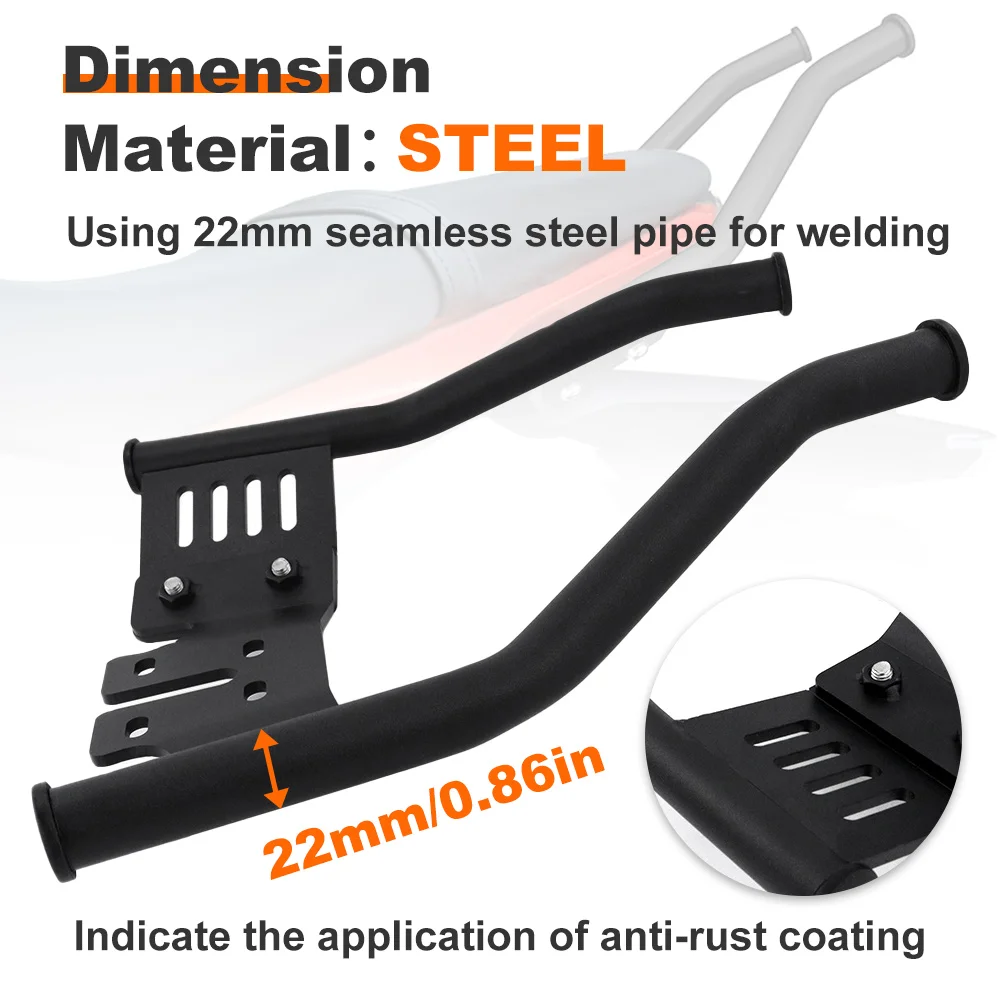 لكاواساكي Z125 برو 2016-2025 Z125 2017-2024 دراجة نارية الصلب الركاب الخلفي انتزاع مقبض بيلايون مقعد مقبض مقبض إمساك السكك الحديدية