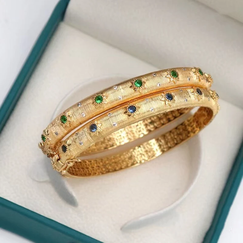 

Hot Italian classic style court brushed bracelet high style vintage weave ladies all-match party jewelry bracelet