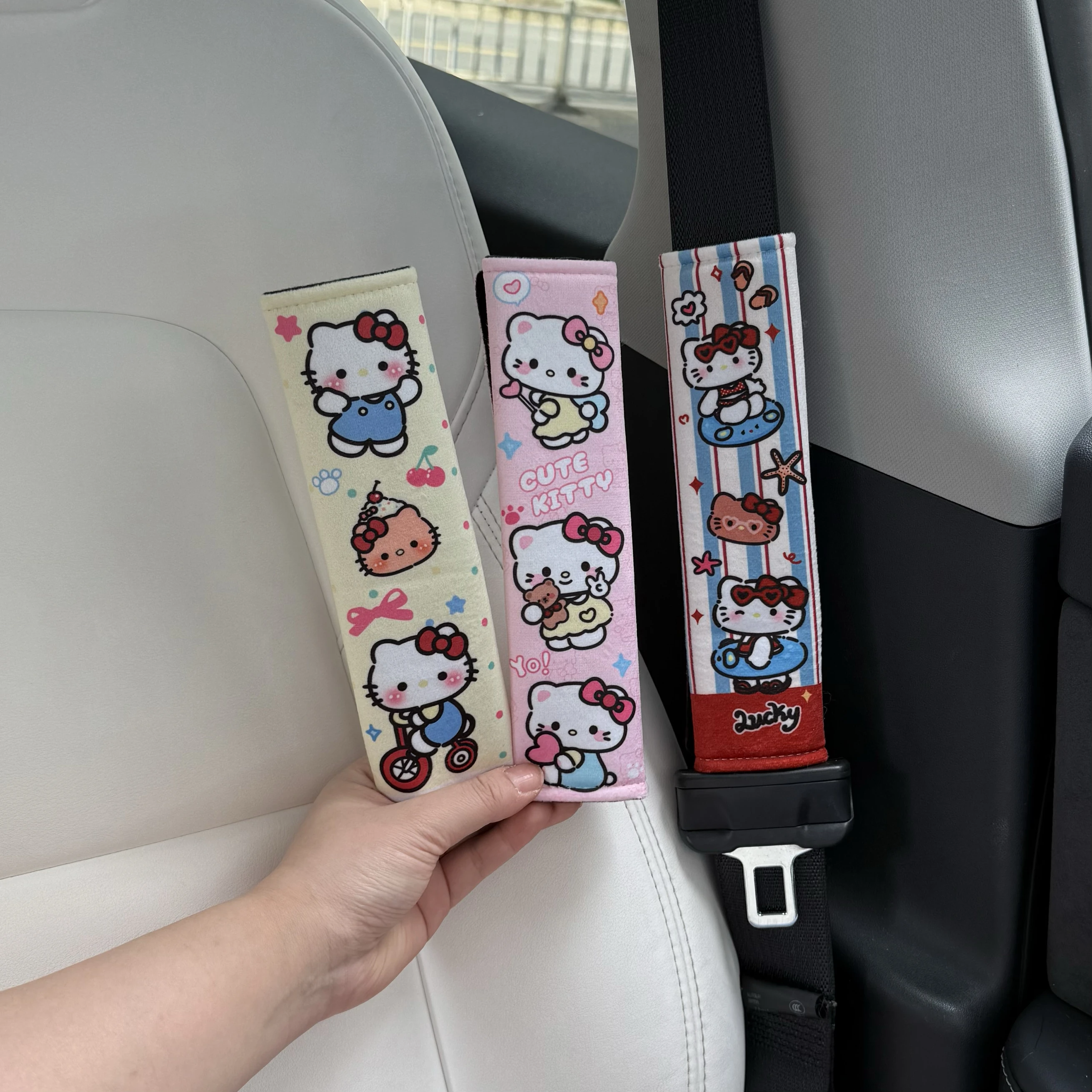 

Car Seat Belt Cover Seatbelt Shoulder Pad Cushions Fit for All Cars and Backpack Soft Faux Sheepskin Car Seat Belt Pads