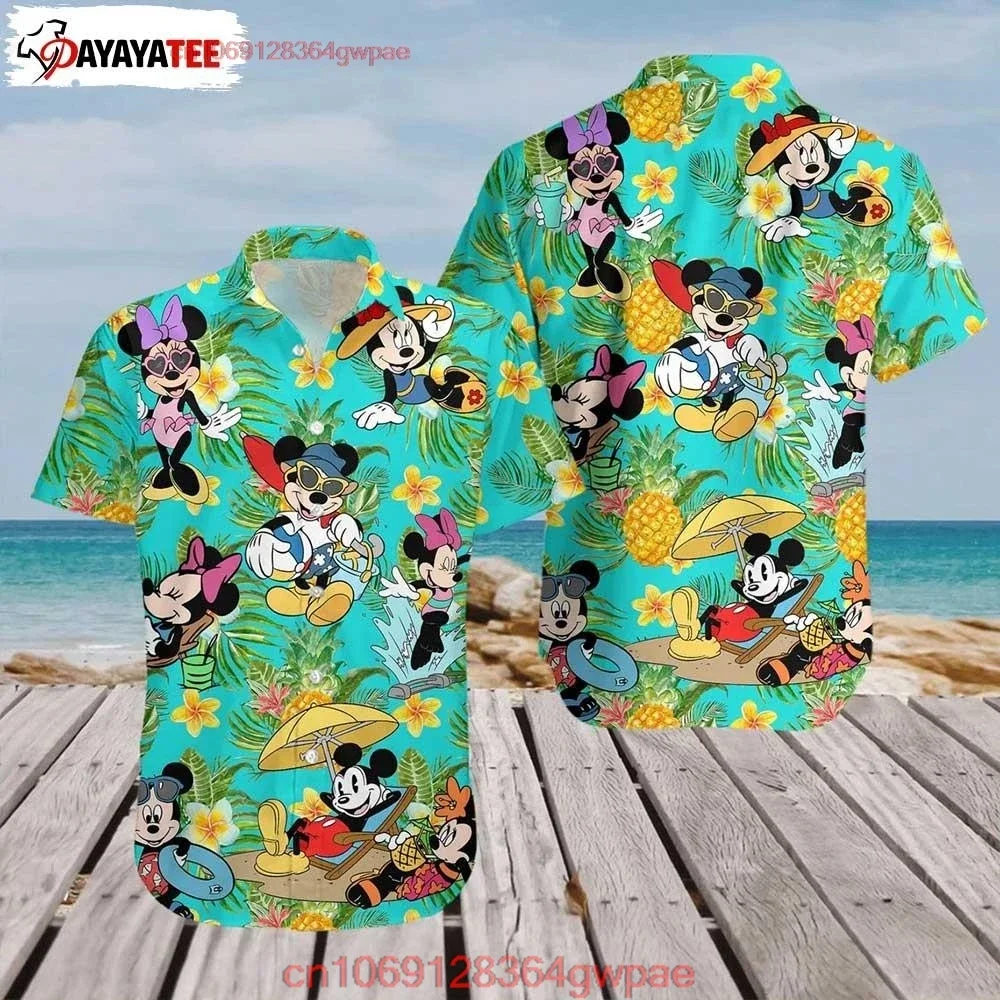 Disney Mickey Mouse Hawaiiaans shirt, zomer strandreis familie Hawaiiaans shirt