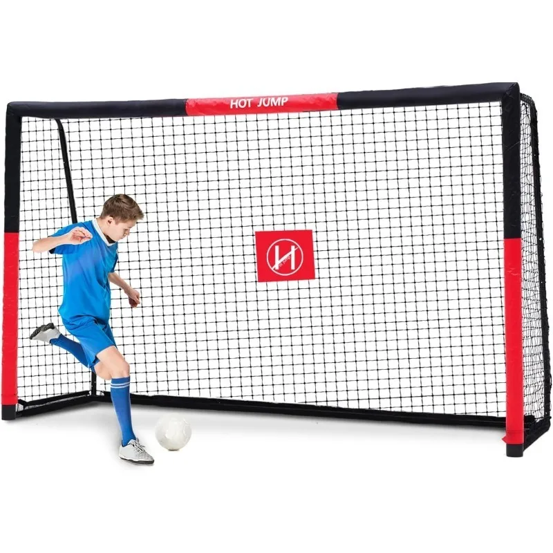 

Soccer Goal for Backyard,6x4/8x5/10x6.5/12x6.5ft Metal Soccer, Soccer Goal for Kids 8-12, Soccer net with Zipper Design