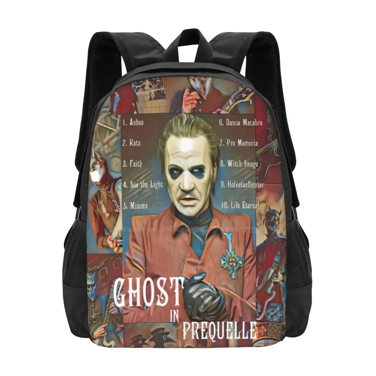 

Ghost Prequelle Inspired Collage Print Design Cardinal Copia Hot Sale Schoolbag Backpack Fashion Bags Cardinal Ghost Bc Church
