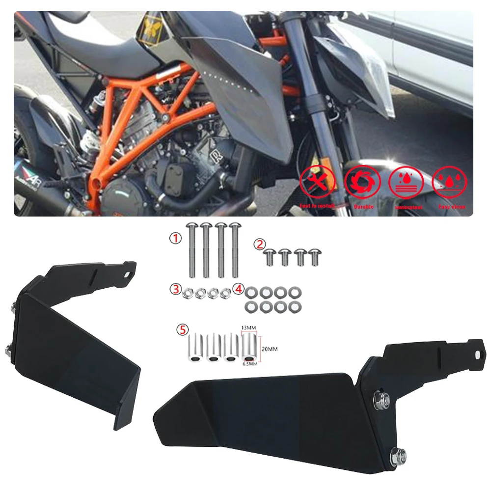 

Motorcycle Parts Front Mudguard Downforce Spoilers WIing For 1290 Superduke 1290 Super Duke R RR EVO 2018- 2023 2022 2021 2020