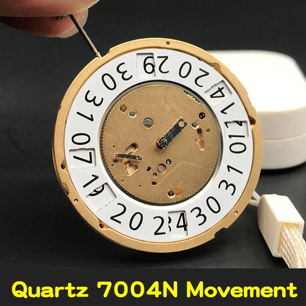 Ronda Quartz 7004N Movement 6 Jewels Gold plated Watches Long Battery Life 48 Months Day Retrograde Watches Mechanism SW