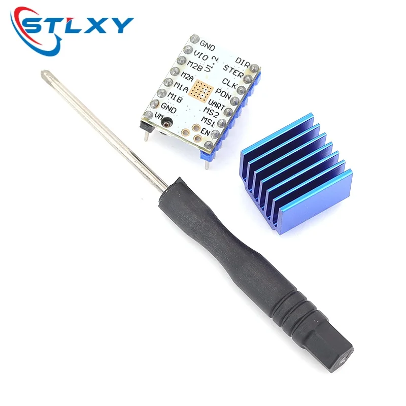 3D Printer Accessory TMC2208 V1.2 Silent Step Driver Module, 256 Microstep 2A Peak Current with Large Screwdriver