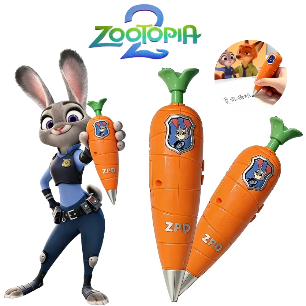 

NEW HIT TOYS Disney Zootopia 2 Recording Pen Judy Hopps Gifts For Nick Creative Modeling Cartoon Ballpoint Pen 2 in 1 fan Gifts