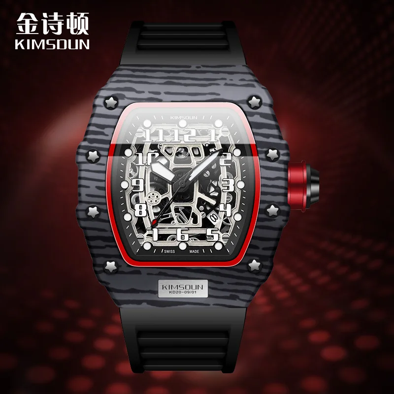 

-Border Hot Jin SHIDUN Fashion Barrel-Shaped Watch Quartz Watch Men's Watch Men's Watchwatch