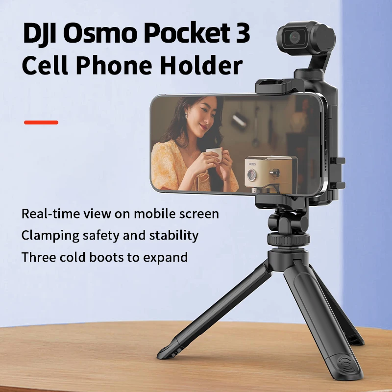 

Многофункциональная расширительная рамка DJI Osmo Pocket 3, телесуфлер с держателем для телефона, чехол для экшн-камеры, крепление для холодной обуви, зеркальная зеркальная/зеркало.