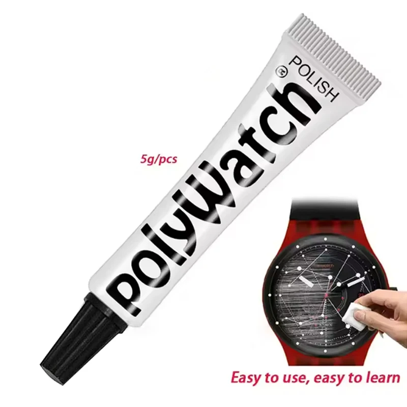 

PolyWatch 5g Plastic Polish World's #1 Acrylic Watch Crystal Scratch Remover Watch Repair Tool Removes Plastic Watch Crystal