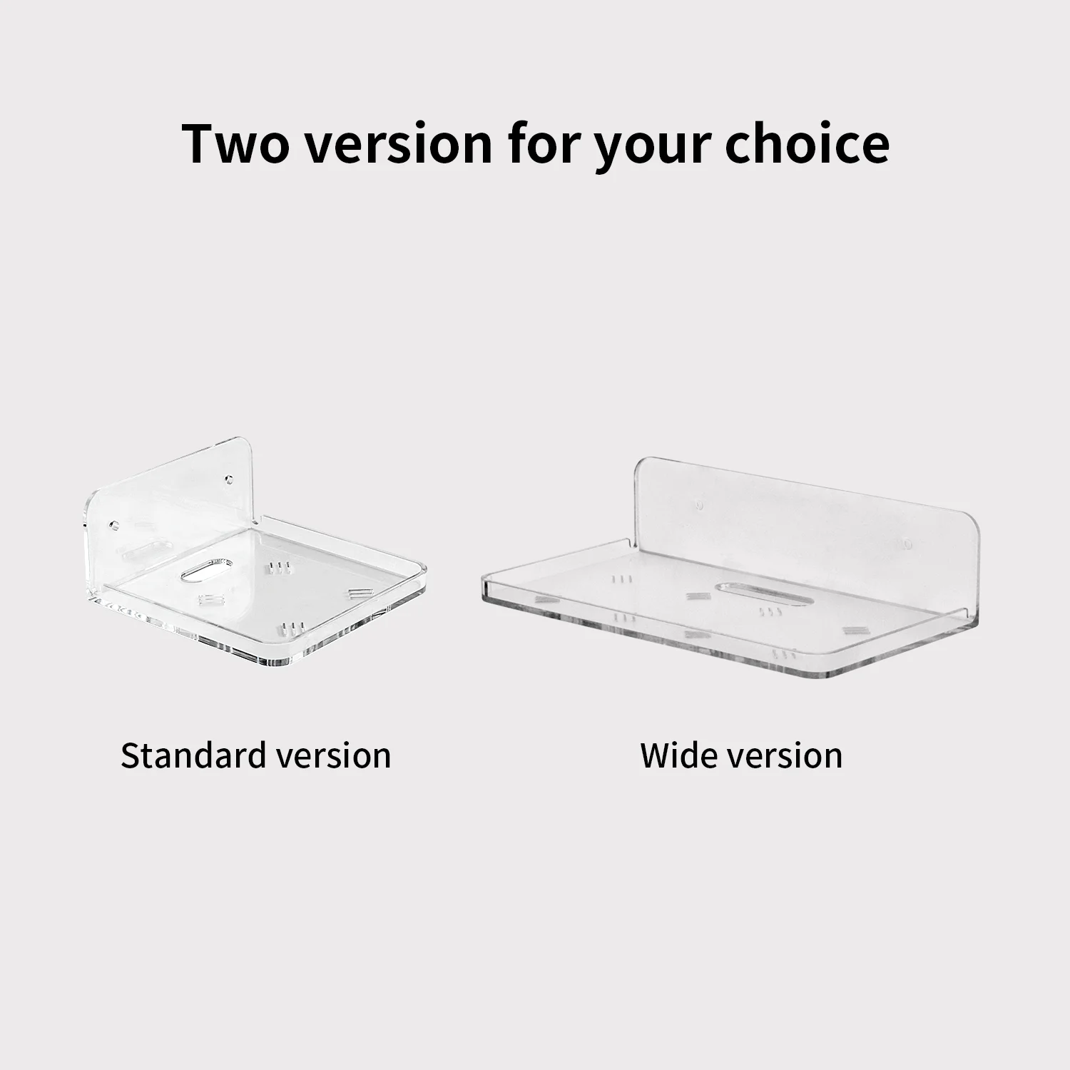 Mensola in plastica per montaggio a parete supporto trasparente per telefono mensola per montaggio su soggiorno piccola Plante bagno