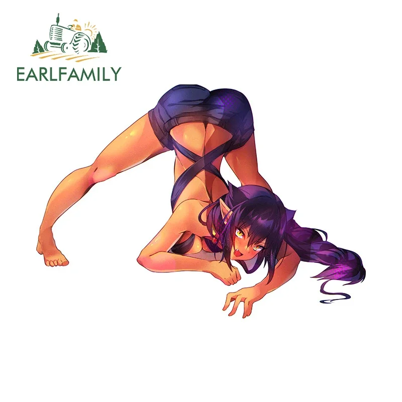 

EARLFAMILY 13cm X 9.3cm Jahy Sama Wa Kujikenai Interesting Car Stickers Personality Skateboard Waterproof Decal ATV Decoration