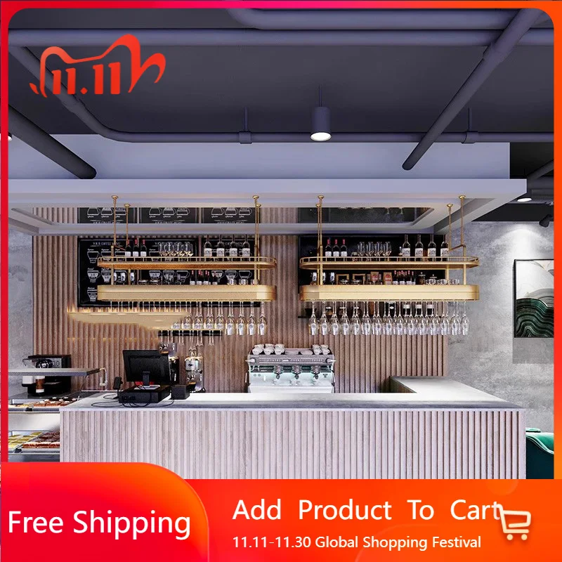 

Display Buffet Bar Cabinet Wine Rack Kitchen Modern Luxury Standing Bar Cabinet Wine Rack Coffee Metal Schrank Club Furniture