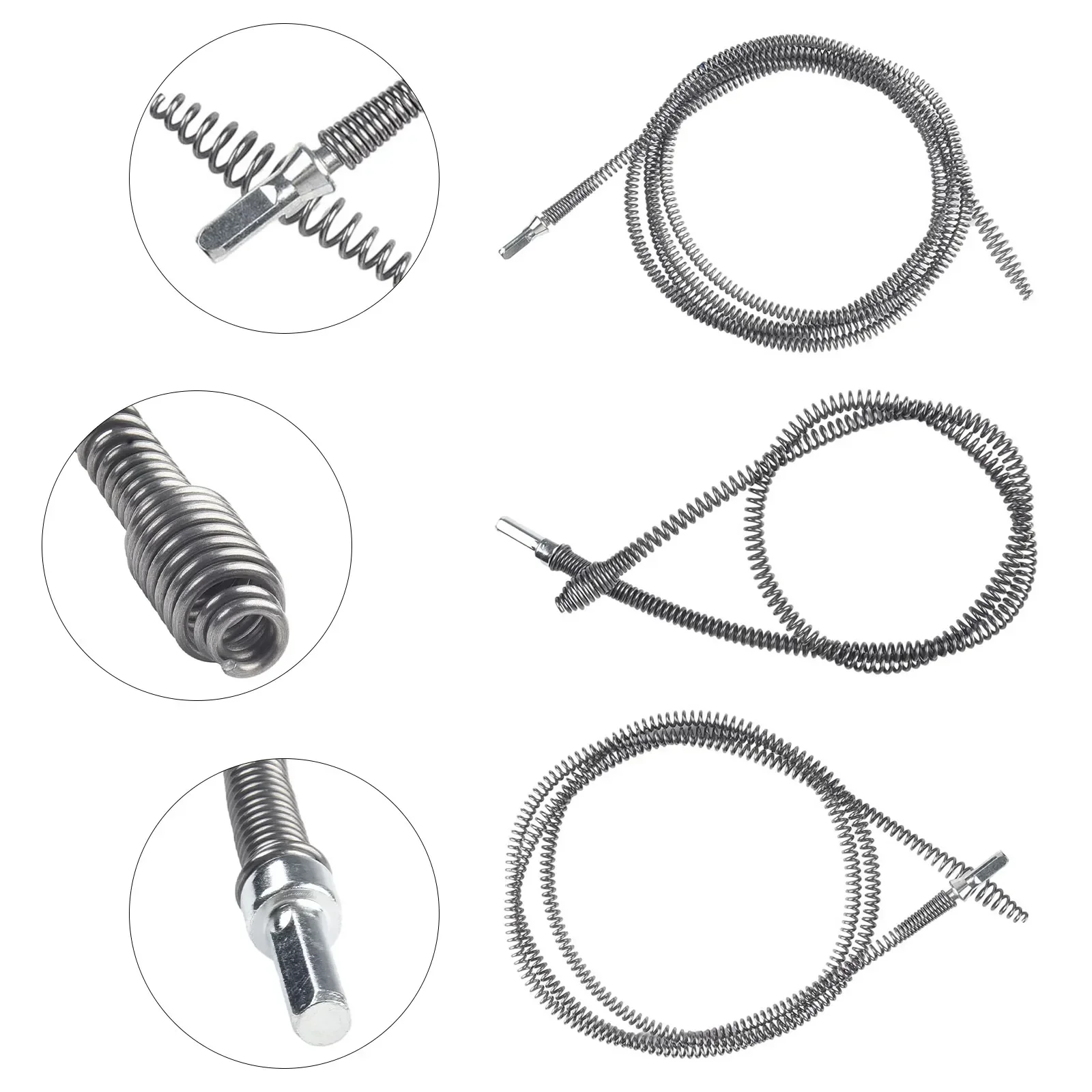 1Pc Abtropffläche Rohr Bagger Werkzeug Bohrer Stecker Stange Frühling Rohr Kanalisation Unblocker 3/2/1M mangan Stahl Für Badezimmer Küche