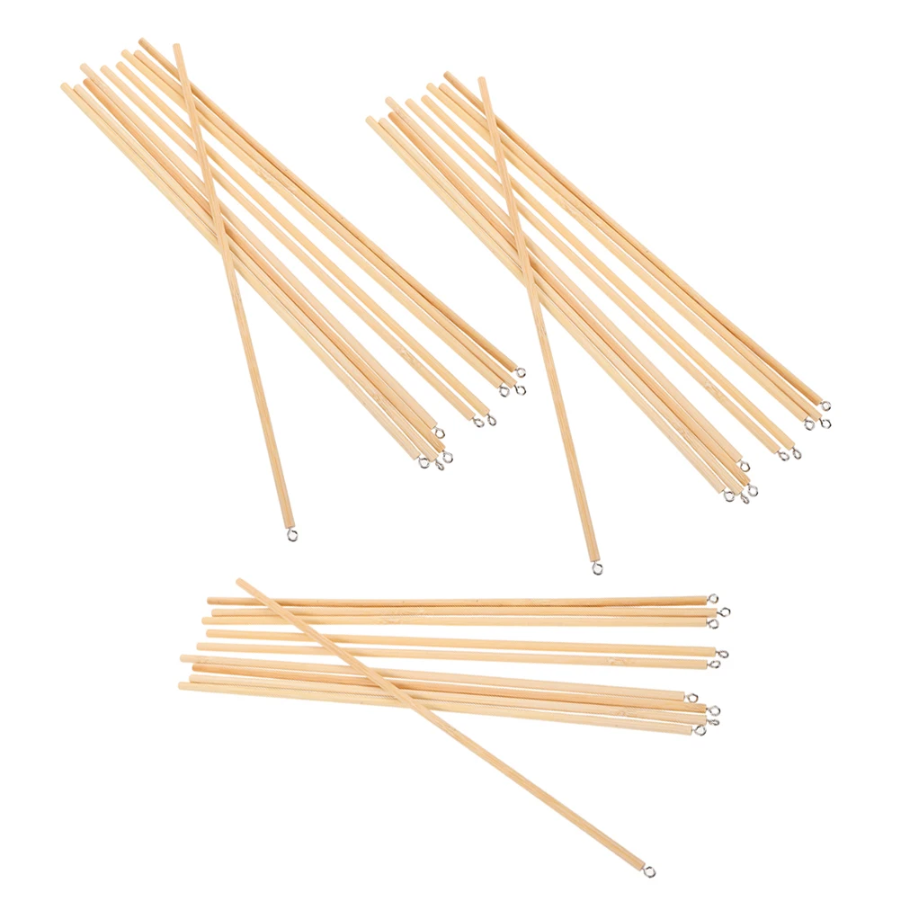 

30Pcs Wooden Puppet Rods 20Cm Beige for Small Large Hand Puppets DIY Shadow Kit Chinese Traditional Art Craft Accessory