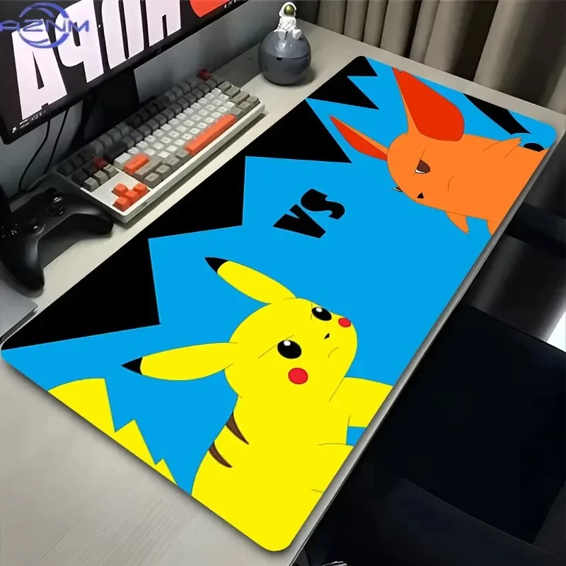 Pokemon Eeveelutions Rainbow Split Large Gaming Mouse Pad Anime Non Slip Rubber Desk Mat Keyboard Table Mat for Game PC Decor