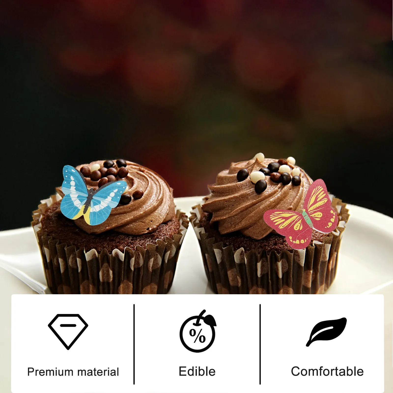 360 Piezas de Decoraciones para Pasteles, Adornos de Mariposas de Papel de Arroz Comestible, Decoraciones para Cupcakes, para Fiestas de Cumpleaños y Bodas