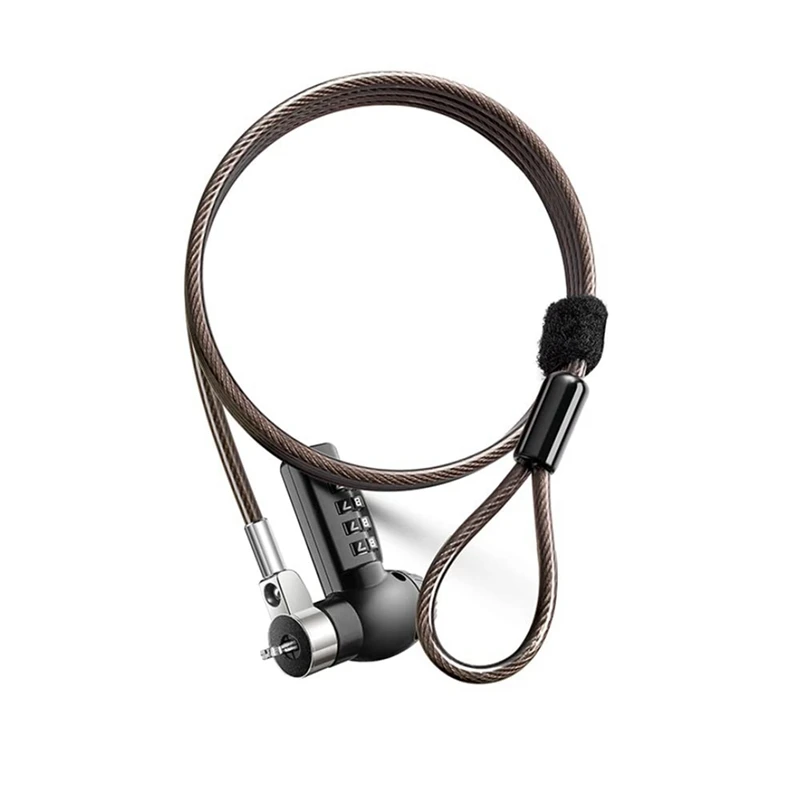 قفل أمان للكمبيوتر المحمول ، حماية كلمة المرور الرقمية ، كابل مضاد للسرقة ، متين