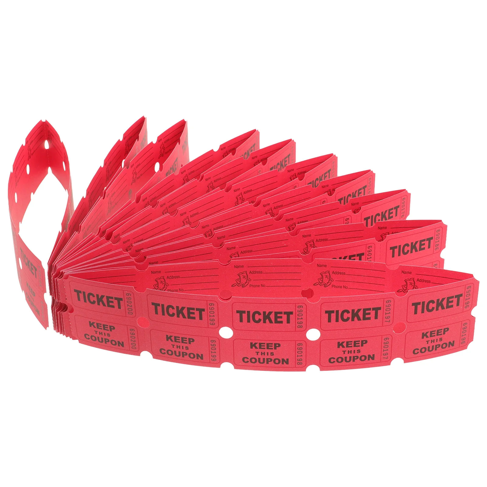 100 Pcs Raffle Supply Paper Game Accessory Lottery Tickets for Classroom