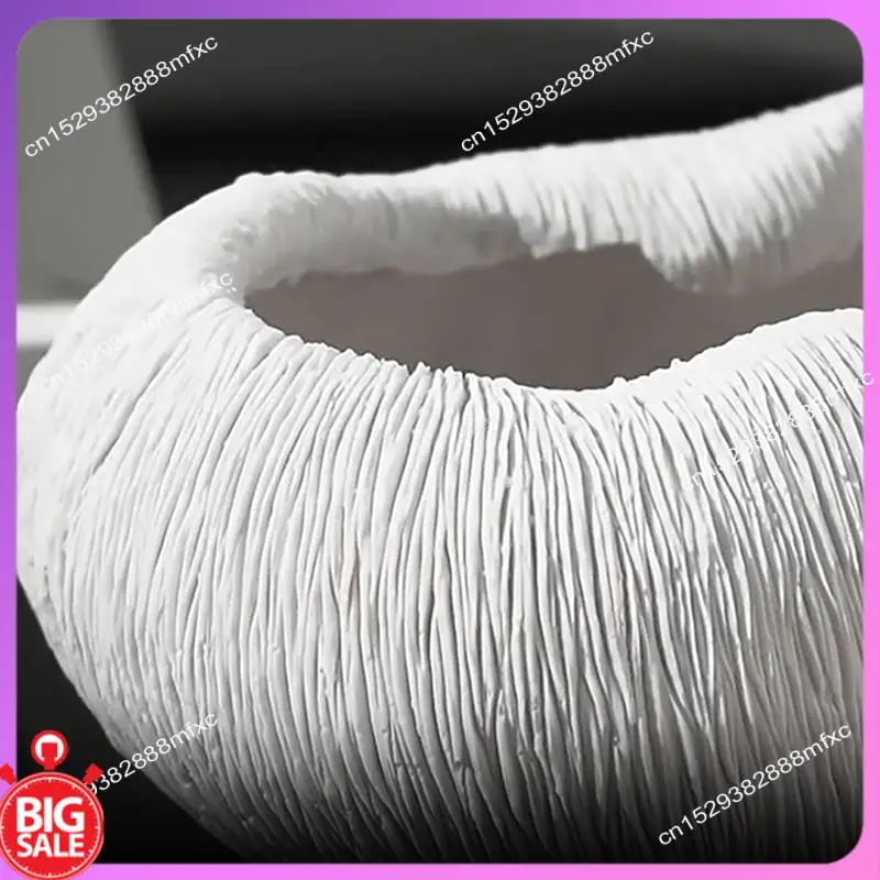 

Big Deal Modern Resin Vase Coral Texture Tray Saucer Flower Vase Irregular Coral Pattern Home Decoration Handicraft Furnishings