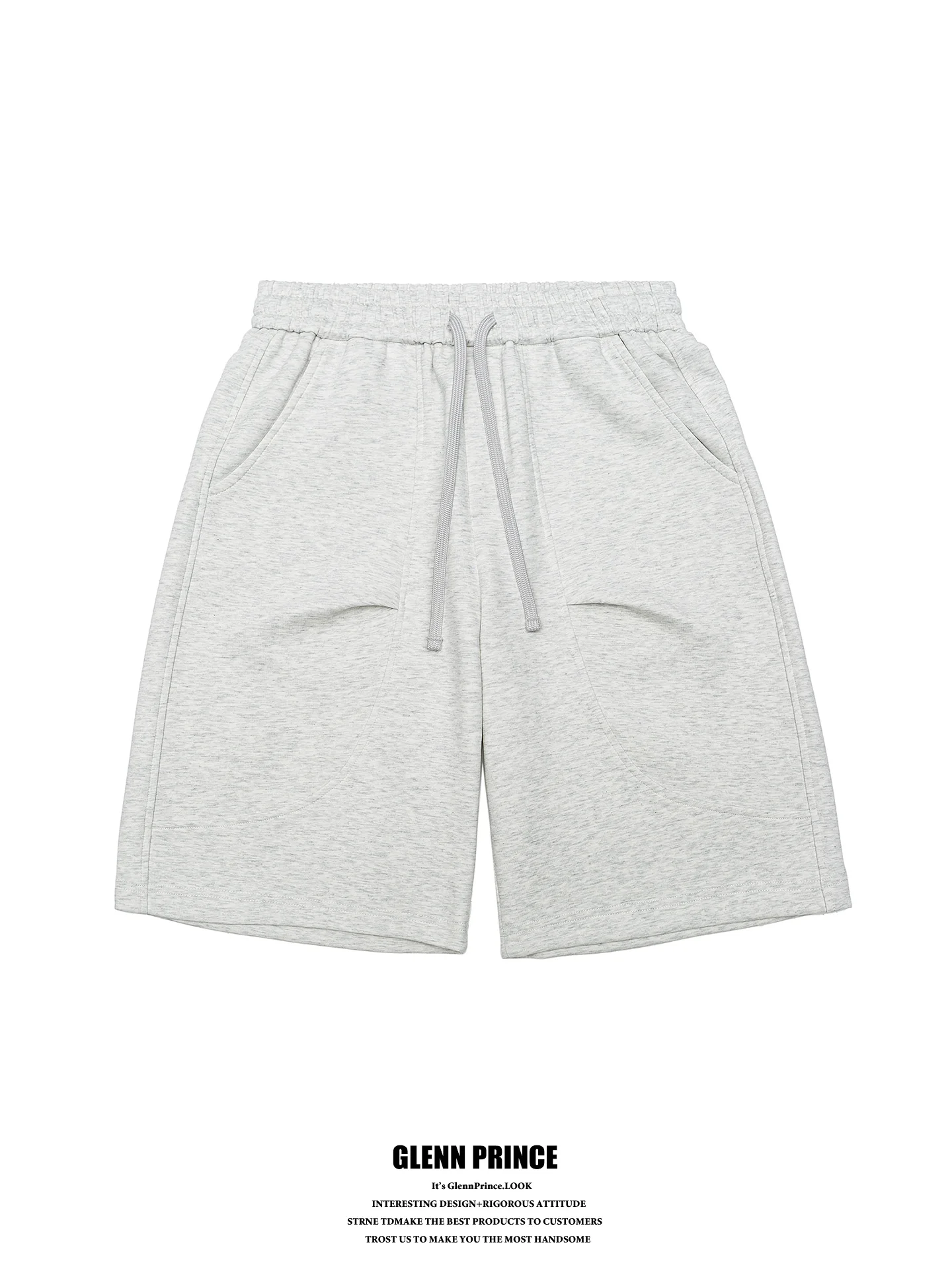 Loose Fit American Style Drawstring Elastic Sports Shorts for Men Outdoor Wear Summer Casual Five-Quarter Length Pants