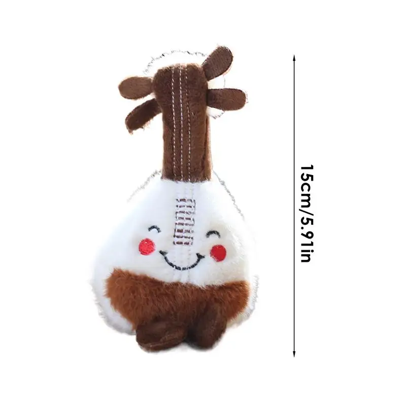 キーリングかわいいかわいい小さなギターぬいぐるみおもちゃペンダントクリエイティブファッション飾りノベルティ面白い漫画バッグ財布装飾用