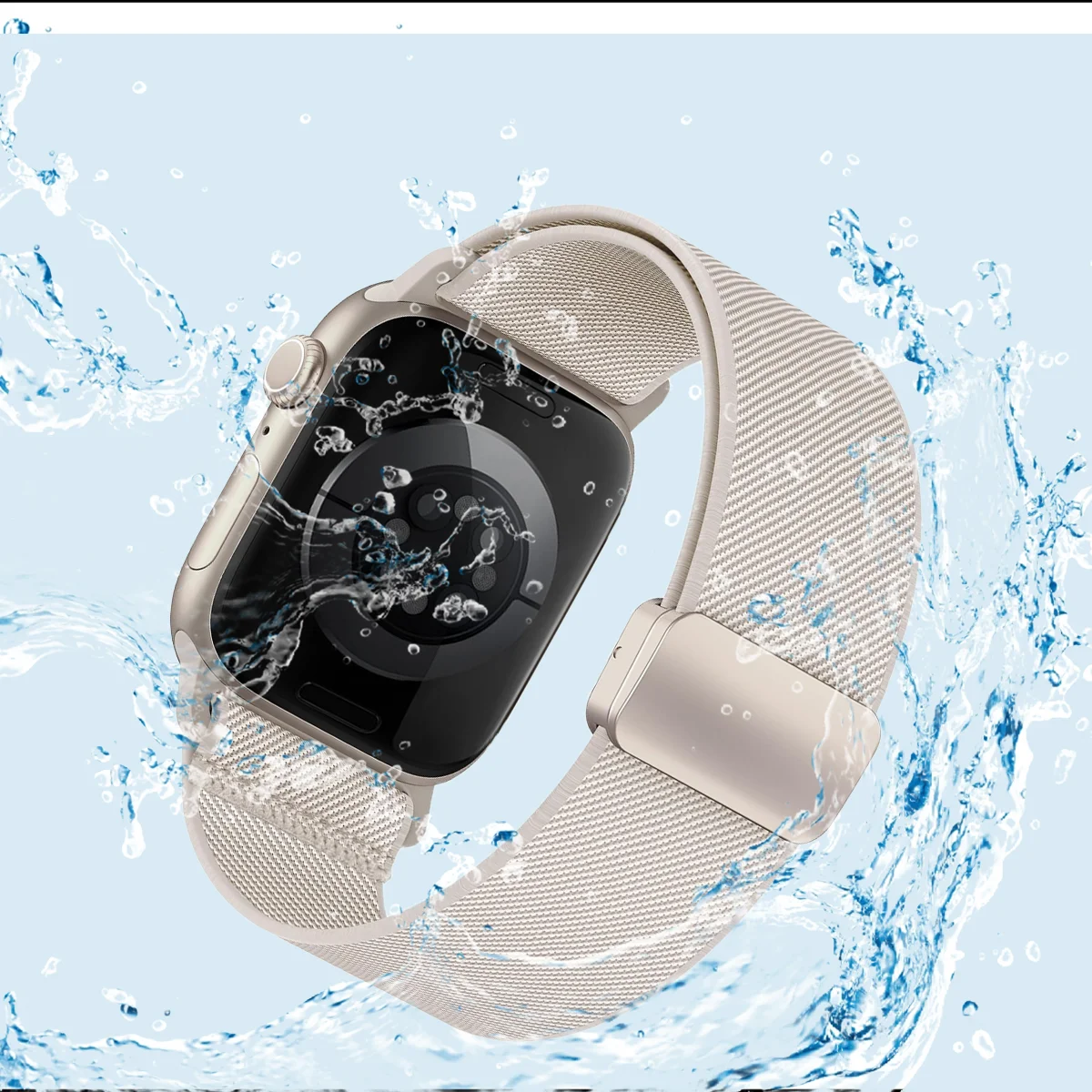 Wasserdichte elastische Nylonschlaufe für Apple Watch Band 38/41/42/44/46 mm dehnbares Ersatzarmband für Watch Series 11/10 Ultra3