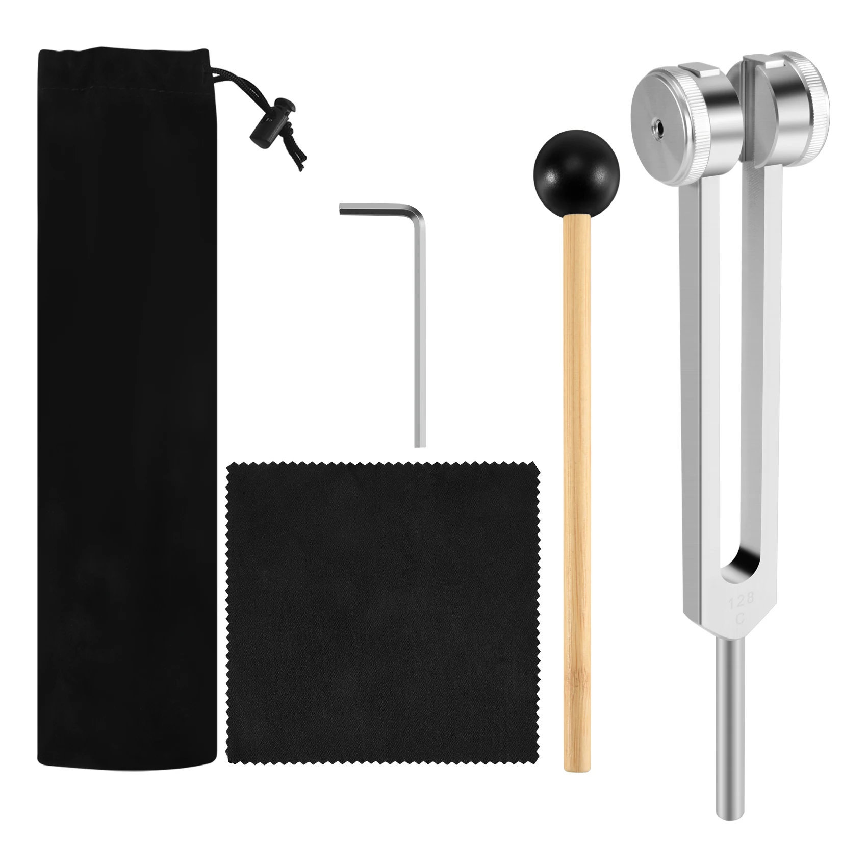 AT41128 Hz Tuning Fork Weighted Bio-Acoustic Tuning Fork for Therapy 128 Hz Acoustic Slider Tuning Fork