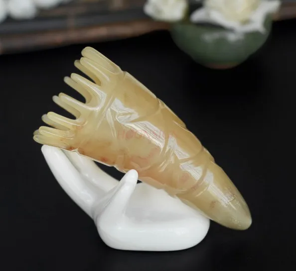 Natural Cow Horn Cleansing Hair Brush Massage Hair Comb Small Head Acupoint Massage Comb