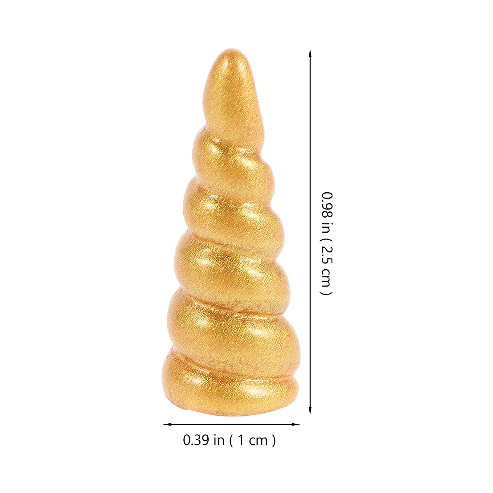 10 Peças de Decorações de Chifre de Unicórnio em Resina Dourada, Acessórios de Artesanato DIY para Bolsas, Chaveiros, Props de Fotografia, Design Único e Charmoso