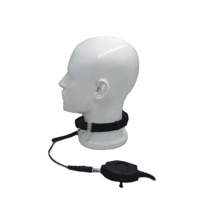 MIL  tactical  bone conduction  throat mic headset  PTE-796