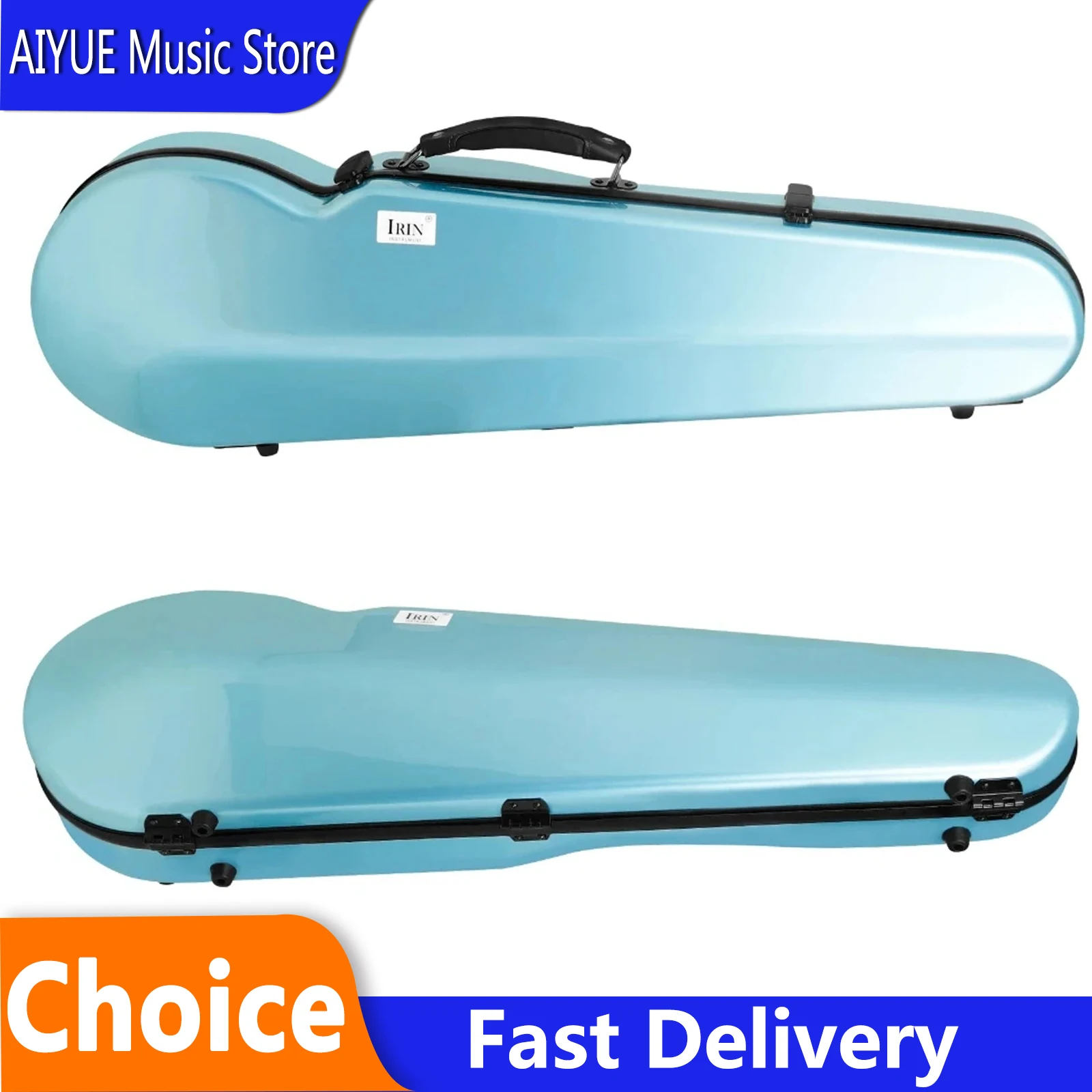 IRIN Violin Case VB-45 Carbon Fiber Violin Box High Quality Sturdy Composite Material Double Shoulder Strap Bag Violin Parts