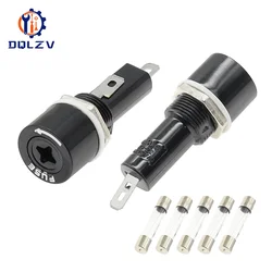 R3-22 Panel Mount Chassis Fuse Holder For 6x30mm Glass Fuses 10A 250V 6*30 High Temperature Resistant