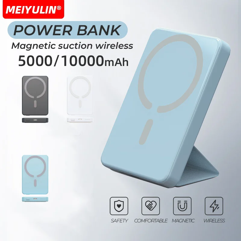 

10000mAh Magnetic Wireless Power Bank For Macsafe iPhone 15 Samsung PD20W Fast Charge Portable 5000mAh External Spare Battery