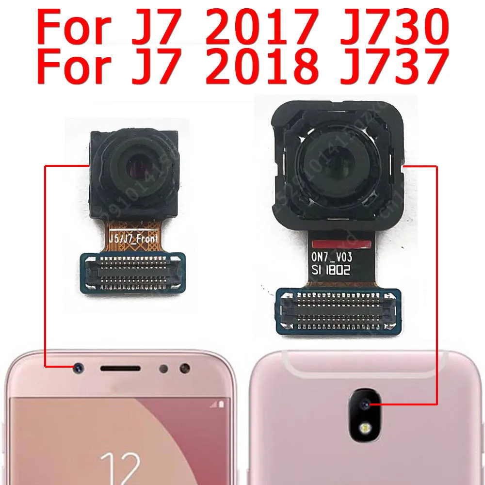 Rear Front Camera For Samsung Galaxy J7 2018 2016 2017 J730 J700 J710 J737 Back Backside Frontal Selfie Camera Module