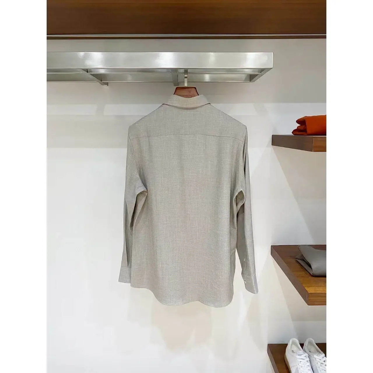 Italian Old Money Style Solid Color Linen Shirt