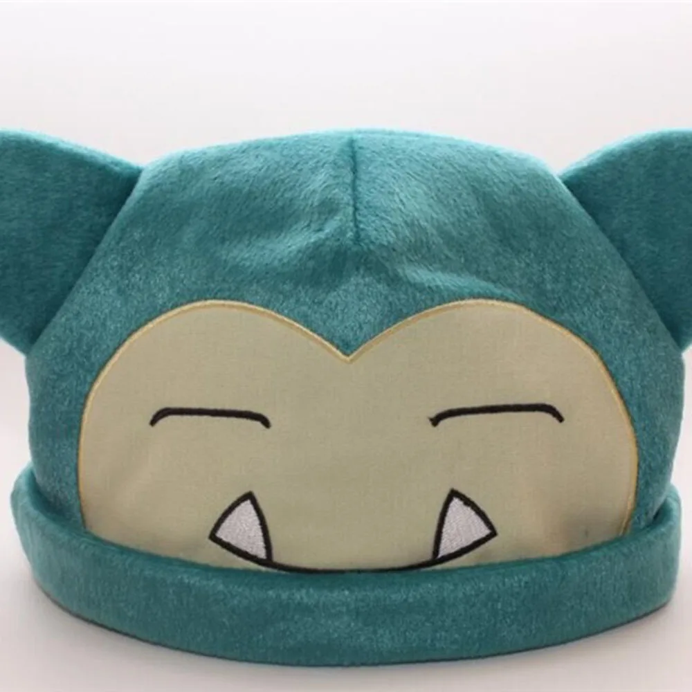 

Pokemon Anime Character Cute Snorlax Cap Kawaii Cartoon Hat Cosplay Prop Decor Doll Trendy Ornament Children Surprise Gifts