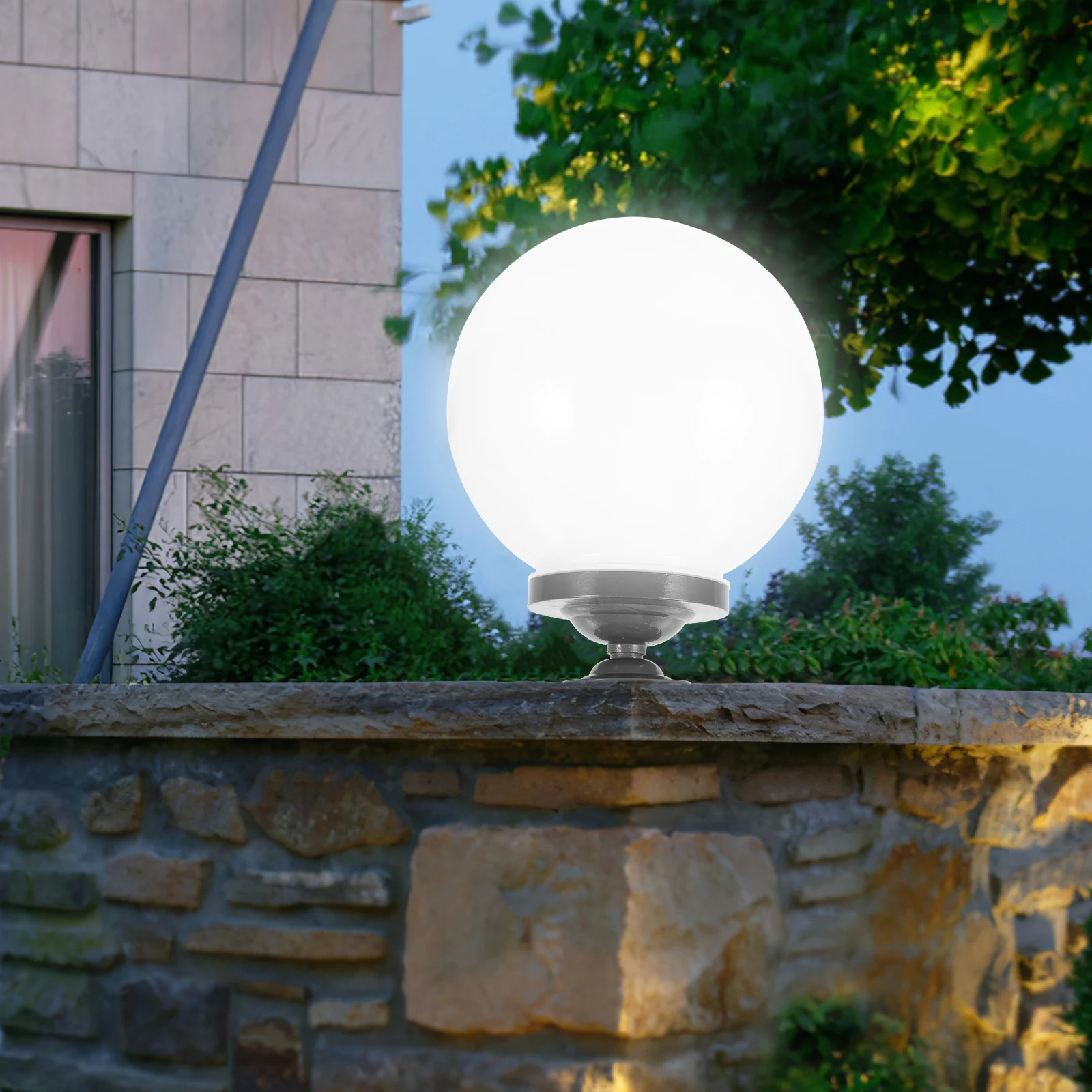 

Garden Decorative Lamps Dust Resistant Shade Outdoor Cover Patio Lights Globe Fixture Plastic Pole