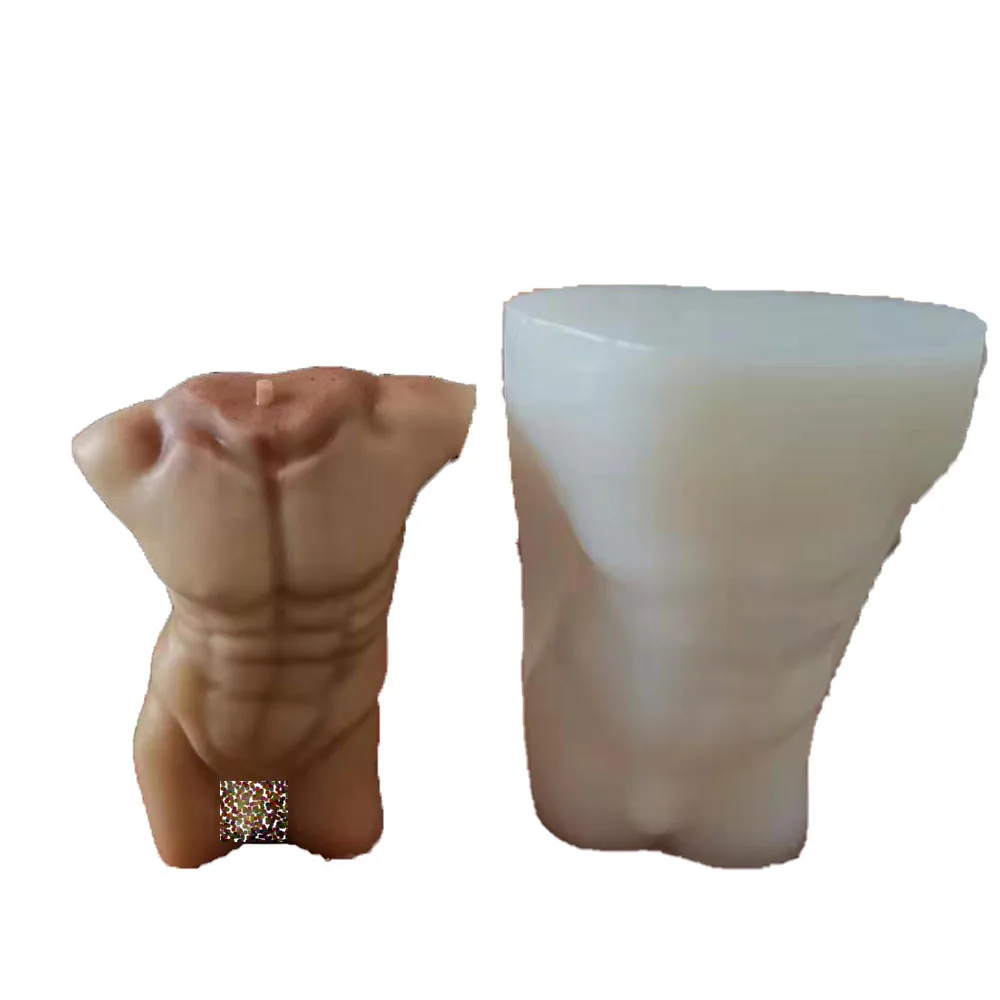 Male body art candle figure home decoration bedroom sleep aid fragrance candles for interior niche senior boys birthday gifts