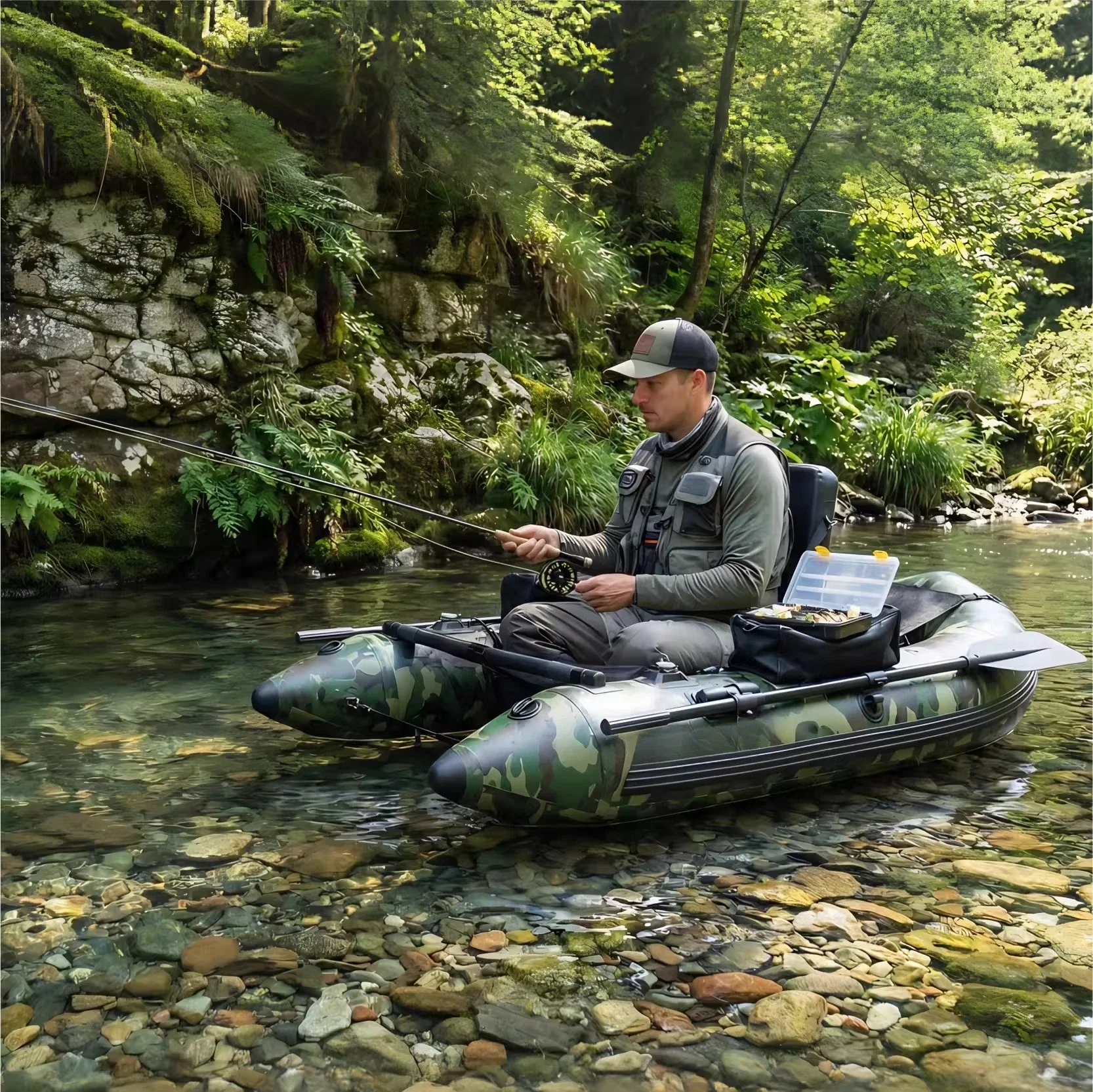Inflatable boat, fishing boat, fishing kayak, rubber boat, assault boat