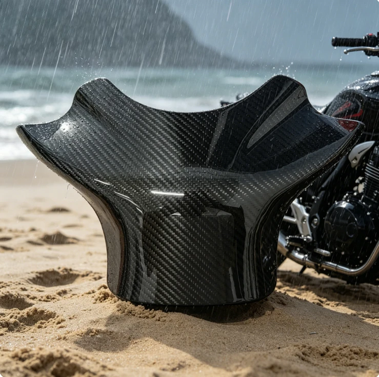 

Motorcycle Carbon Fiber Fuel Tank Anti-Scratch Protection Cover For Aprilia RS 660 2020-2025
